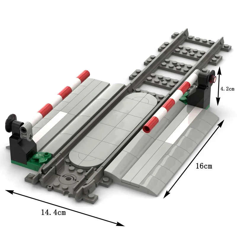 MOC City Train Railing Crossing Bricks &ndash; Lego Compatible