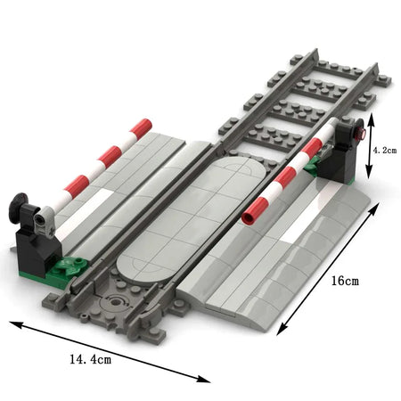 MOC City Train Railing Crossing Bricks &ndash; Lego Compatible