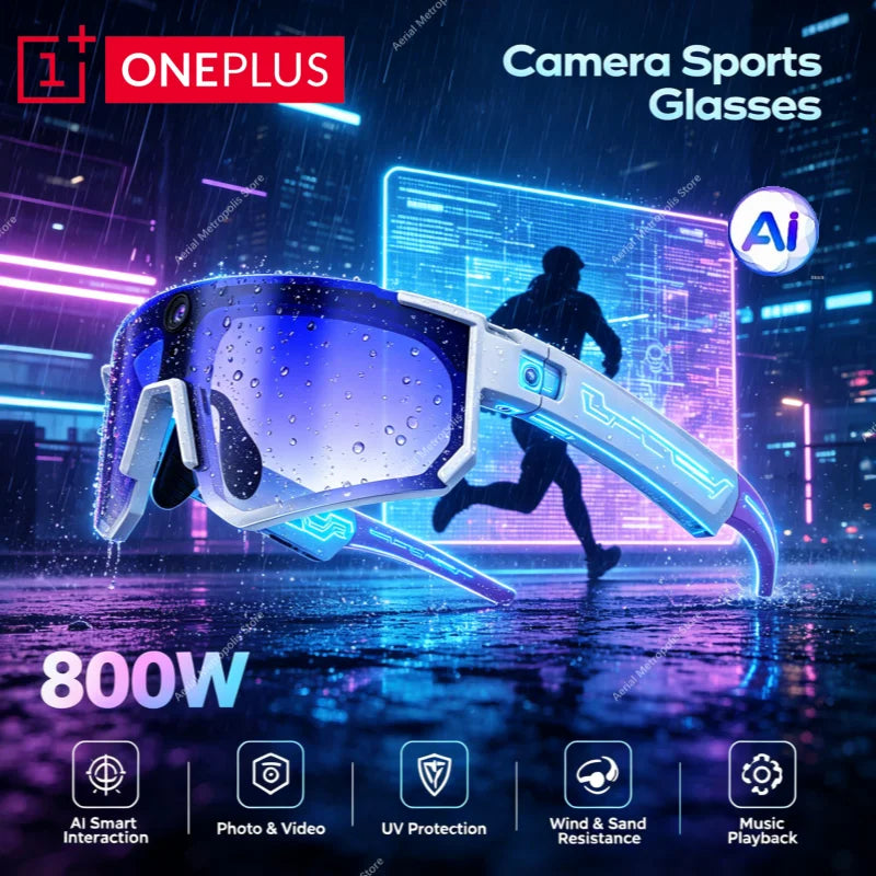 Gafas de Sol Cámara Deportiva Inteligente Con Video 4K HD y Bluetooth Para Ciclismo