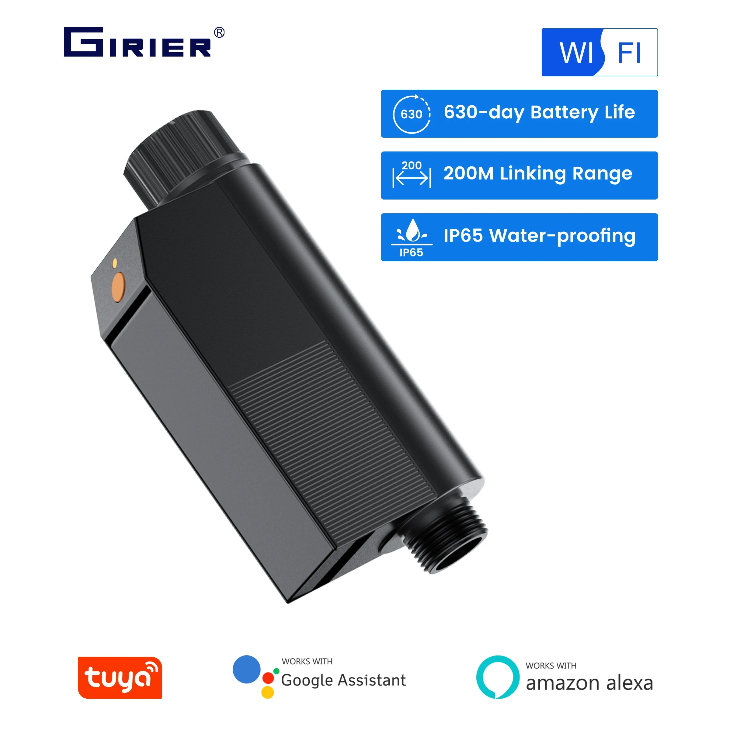 GIRIER Smart WiFi Programmable Water Timer for Efficient Garden Irrigation