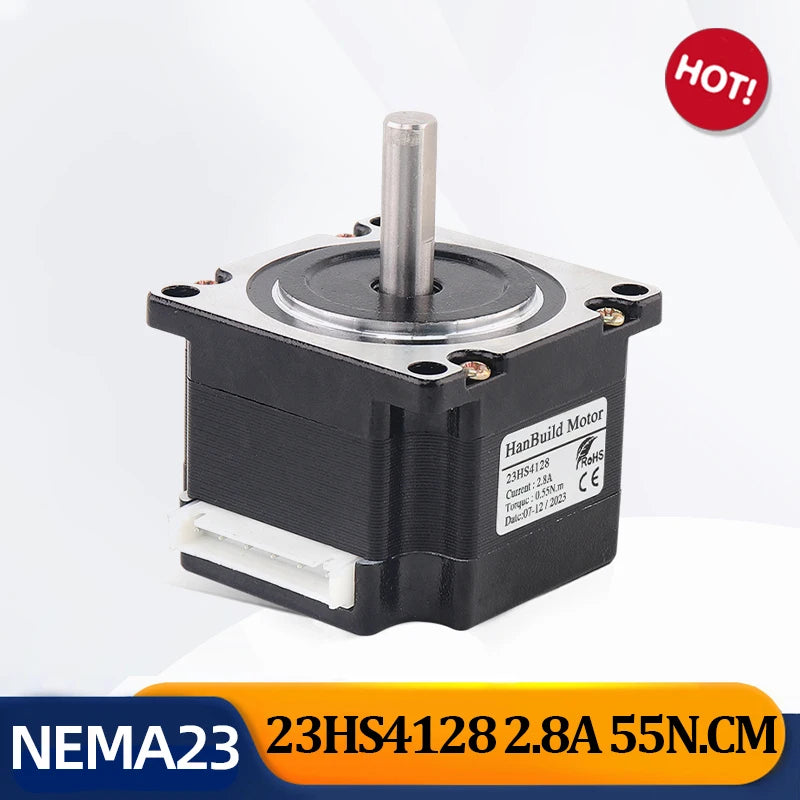 Hanbuild NEMA23 Hybrid Stepper Motor &ndash; Exceptional Precision and Power CHINA / 23HS4128-8 x1PCS