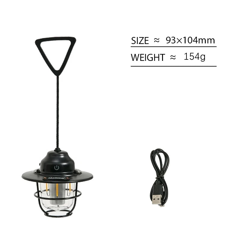 PACOONE Retro Portable Camping Lantern &ndash; IPX4 Waterproof Design Campinglight-HS