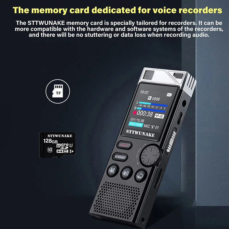STTWUNAKE AI Noise Reduction Recorder &ndash; Playback Capable