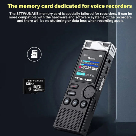 STTWUNAKE AI Noise Reduction Recorder &ndash; Playback Capable