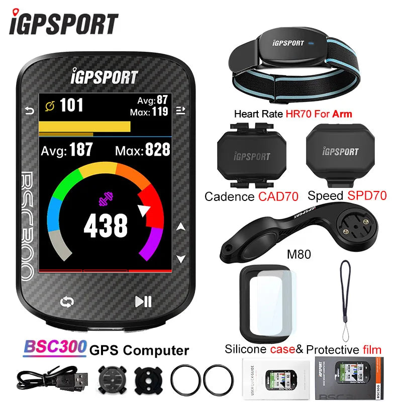iGPSPORT BSC300 &ndash; GPS Navigation with Offline Maps BSC300 HR70 All