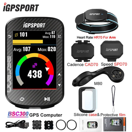 iGPSPORT BSC300 &ndash; GPS Navigation with Offline Maps BSC300 HR70 All