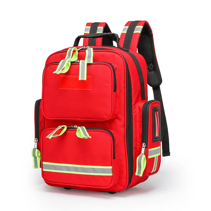 First Aid Kits Emergency Rescue Backpacks &ndash; Large Capacity Red