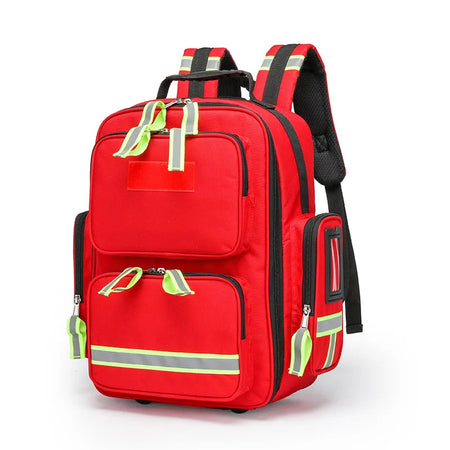 First Aid Kits Emergency Rescue Backpacks &ndash; Large Capacity Red