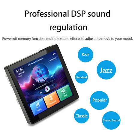 4 Inch Touch Screen In-Wall Bluetooth Power Amplifier with Ceiling Speakers