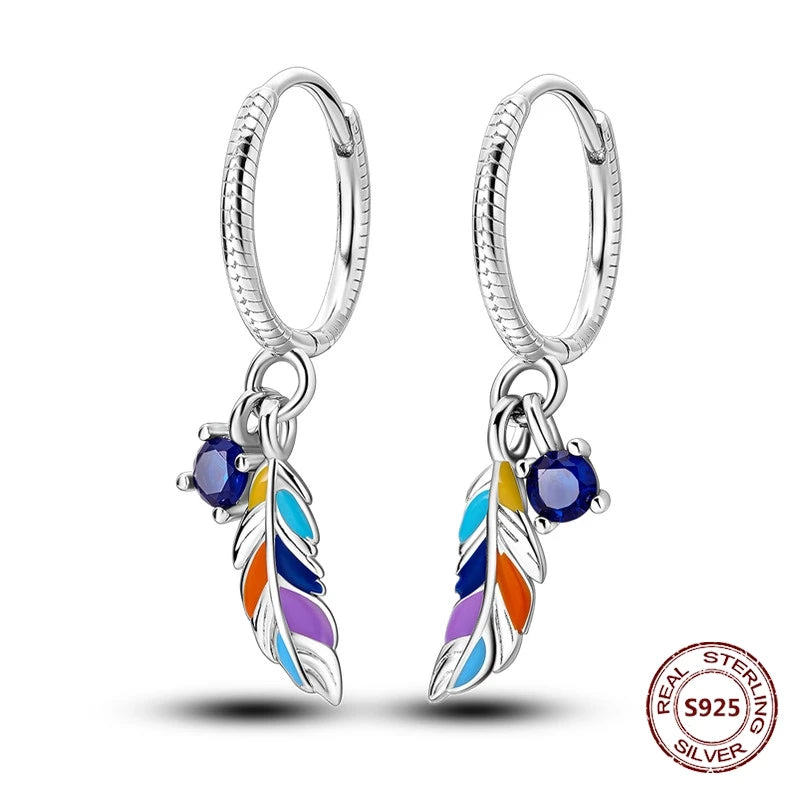 Elegant 925 Sterling Silver Dog Earrings with Zircon and Animal Designs for Women