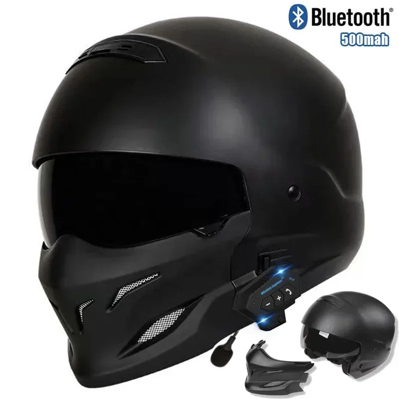 Bluetooth Scorpion Full Face Motorcycle Helmet with Detachable Assembly