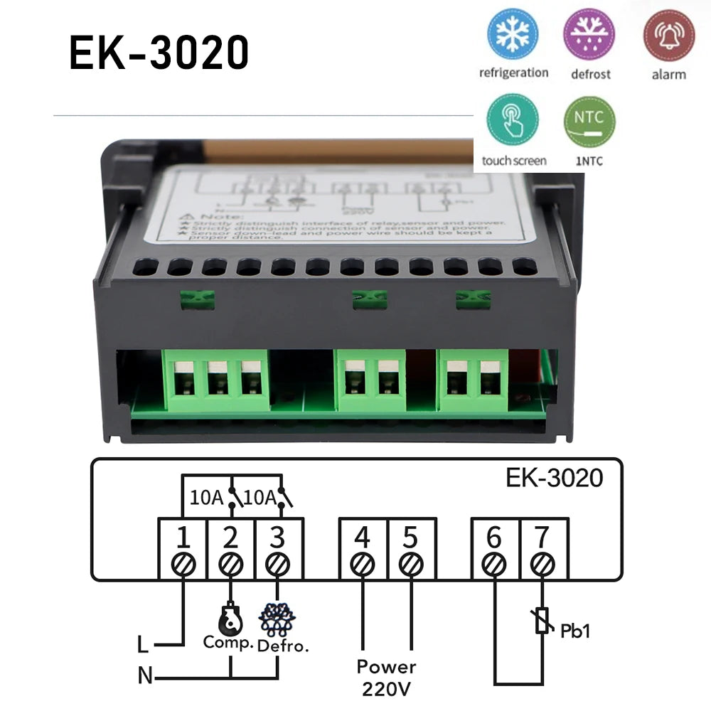 EK-3020 Digital Temperature Controller &ndash; Dual Relay Output for Precise Temperature Control EK-3020