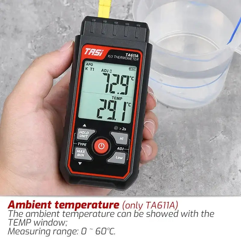 TA611A TA611B Digital Thermocouple Thermometer K J Type LCD