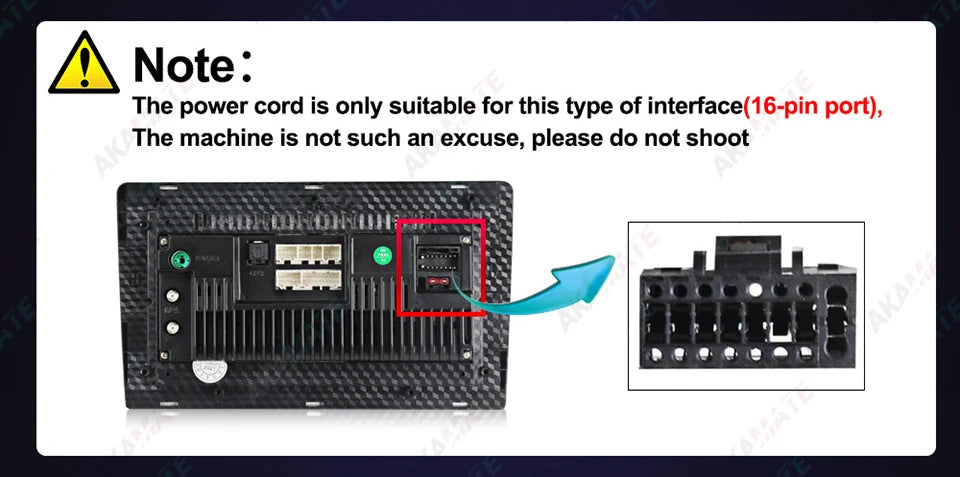 VW Android 16Pin Power Cable Adapter&ndash; MQB CanBus Compatible