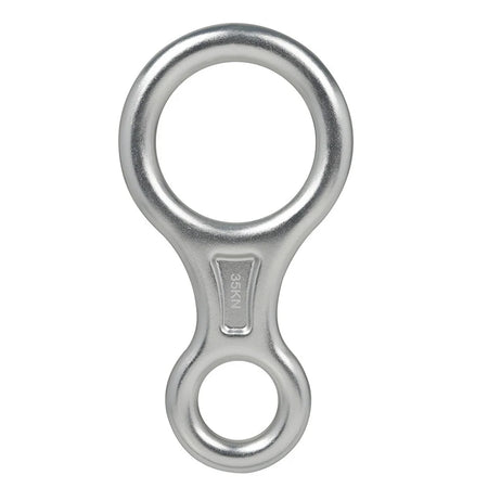Rock Climbing Carabine 8 Shape Descender &ndash; Ultra Strong 35kN Silver