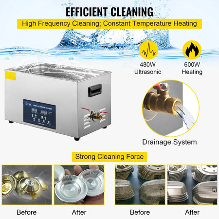 22 L Ultrasonic Cleaner Dual Frequency 28 40 KHz