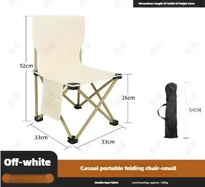 Outdoor Portable Folding Stool &ndash; Ultralight Picnic Seat Khaki-S