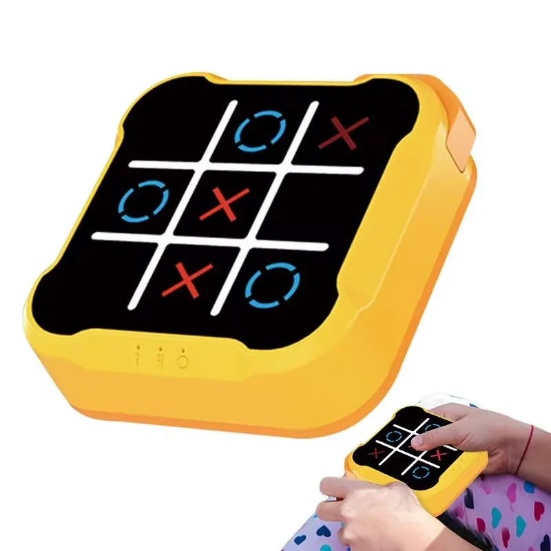 Portable Electronic Tic-Tac-Toe Game: Montessori Puzzle &amp; Chess Set for Kids and Adults