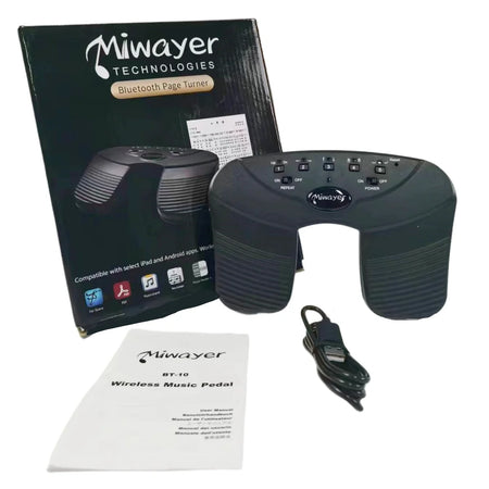 Miwayer Wireless Page Turner Pedal - Rechargeable Battery BT-10