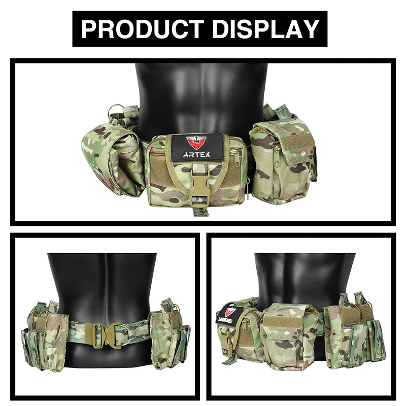 ARTEX AY-2002 Outdoor Battle Belt &ndash; Includes Pouches