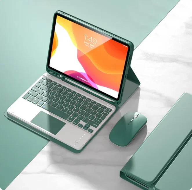 Touchpad iPad Keyboard Case &ndash; Magnetic Keyboard Cover Dark green 1 / Pro11 2022 2021 2020