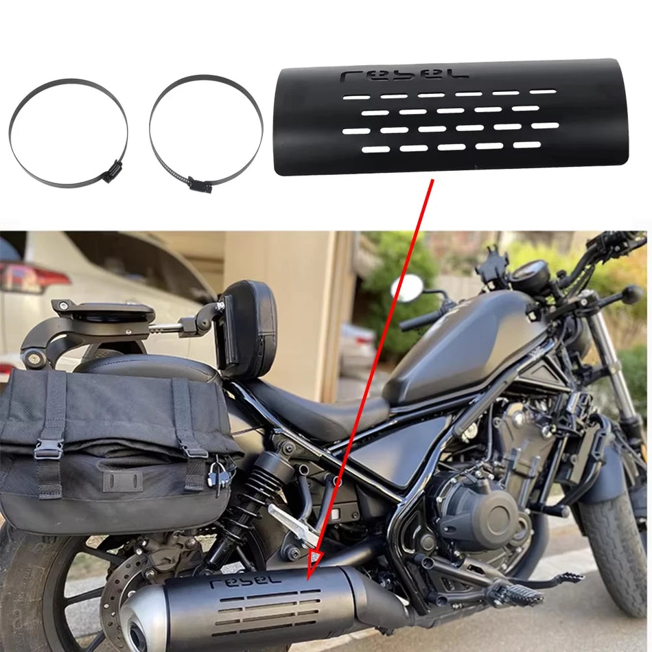 Κάλυμμα Θερμικής Ασπίδας Εξάτμισης Honda Rebel CMX250 CMX300 CMX500, Προστατευτικό Φιλτροκούτι Εξάτμισης Για 2017-2025