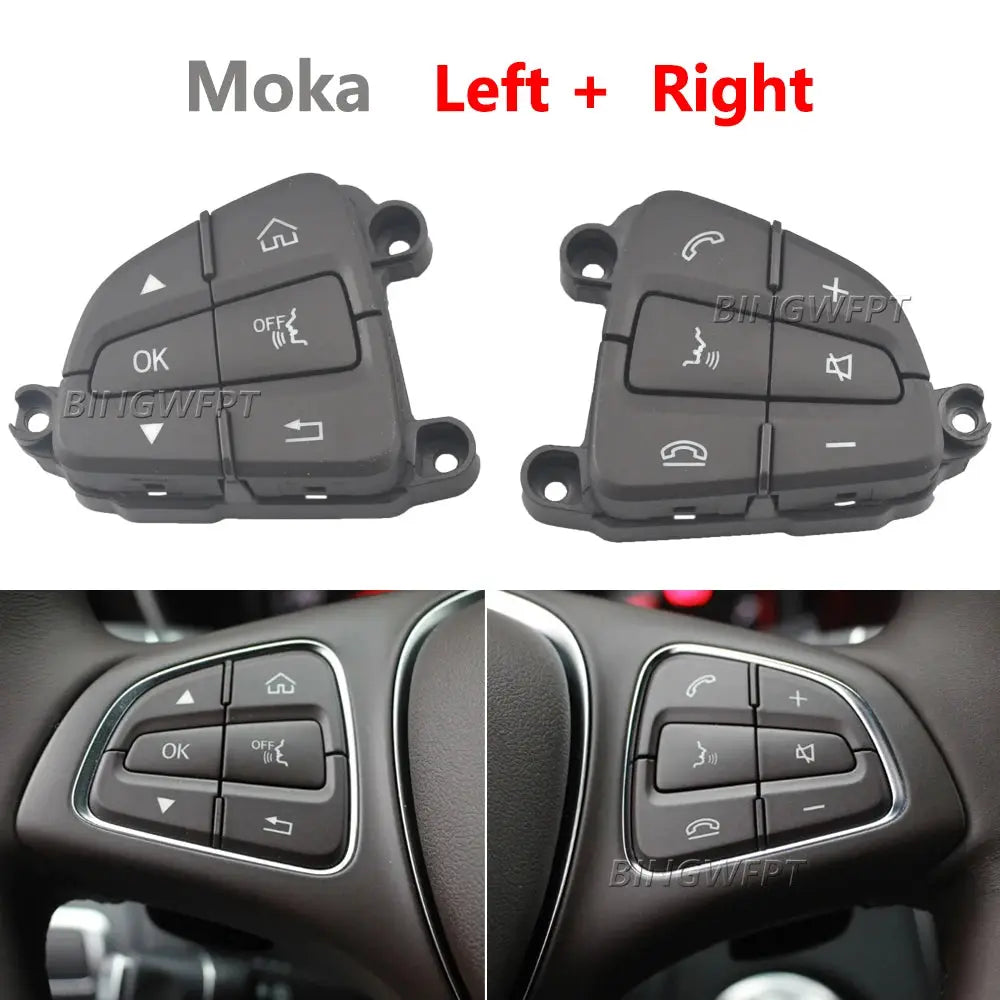 1pair Black/Moka Color Steering Wheel Control Switch Buttons For BENZ C GLC Class W205 W253 A0999050200 A0999050300 by InterCyprus Trading Ltd
