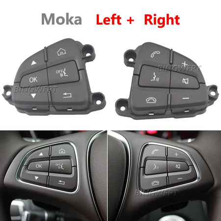 1pair Black/Moka Color Steering Wheel Control Switch Buttons For BENZ C GLC Class W205 W253 A0999050200 A0999050300 by InterCyprus Trading Ltd