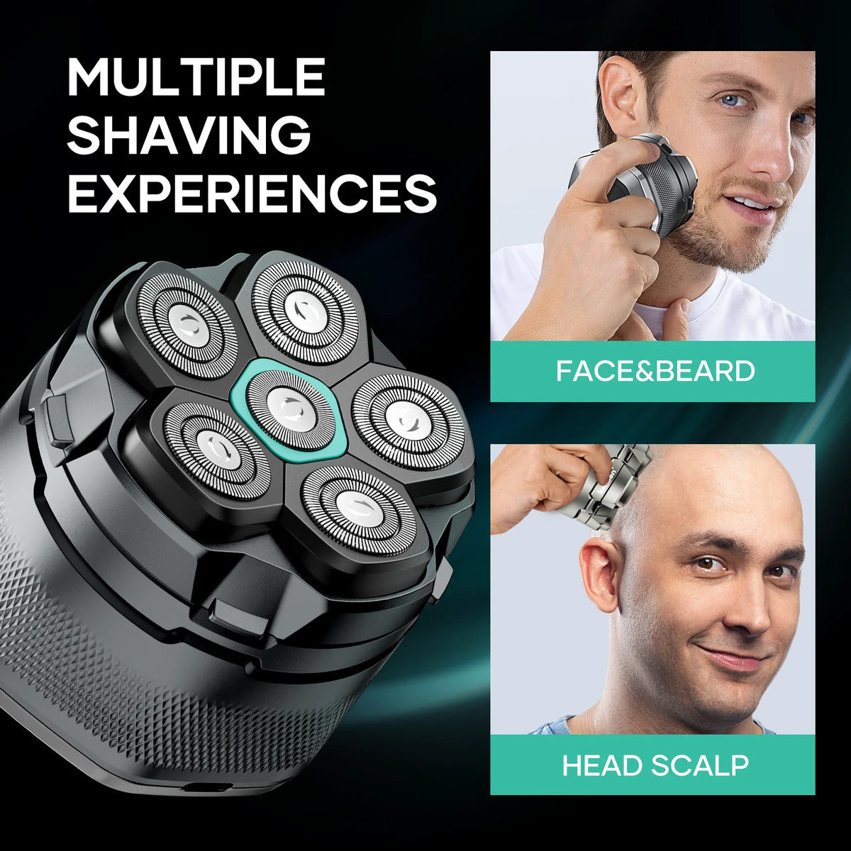 KENSEN 6D Electric Head Shaver for a Perfect Bald Look
