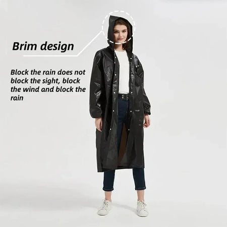 Disposable EVA Unisex Raincoat For Adults &ndash; Waterproof