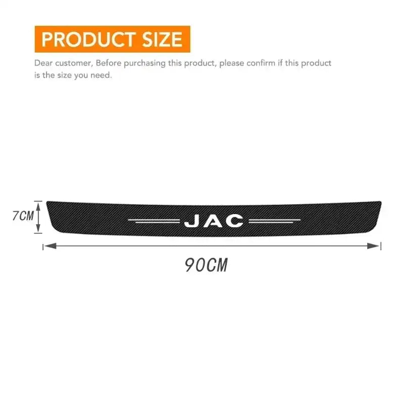 Carbon Fiber Car Door Sill Protector For JAC Refine J 1PC Black White