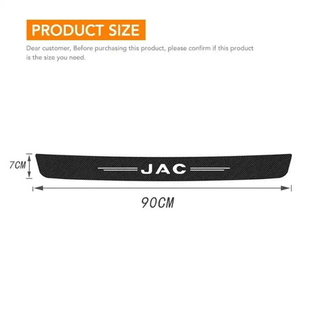 Carbon Fiber Car Door Sill Protector For JAC Refine J 1PC Black White