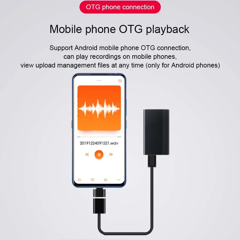 STTWUNAKE 500Hrs Mini Voice Activated Recorder - Magnetic