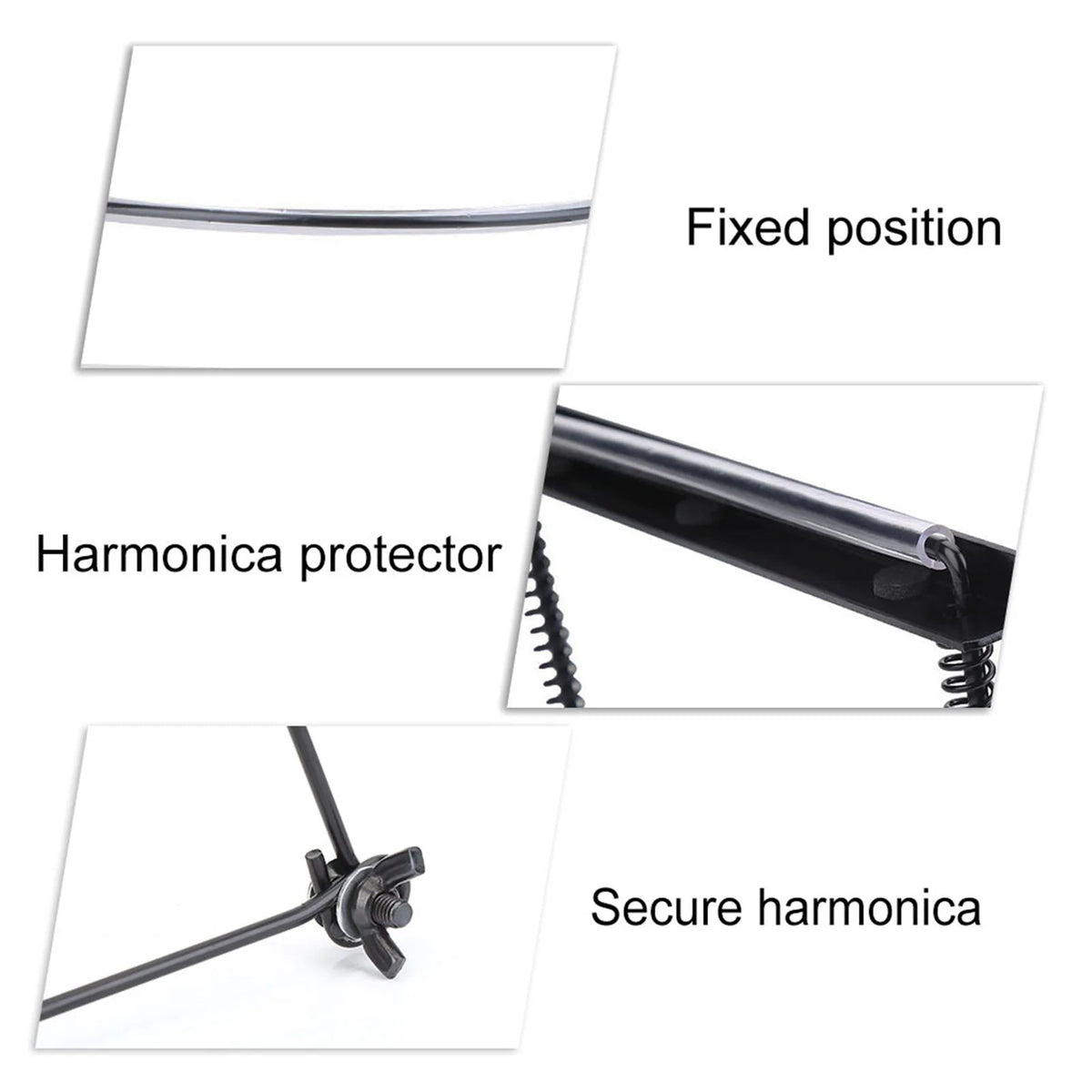 Adjustable Harmonica Neck Holder Rack &ndash; Durable Metal Frame