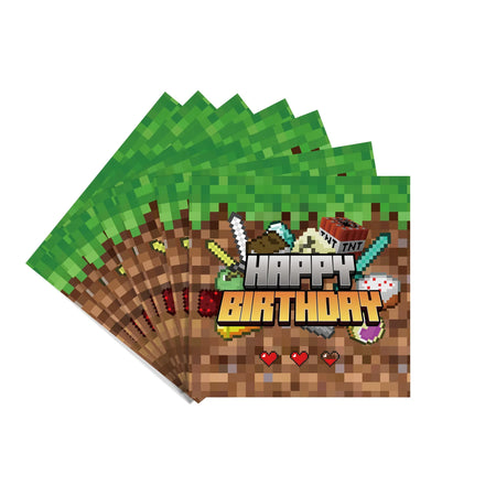 Birthday Party Supplies - Disposable Dinnerware &amp; Decorations Paper towel 20pcs