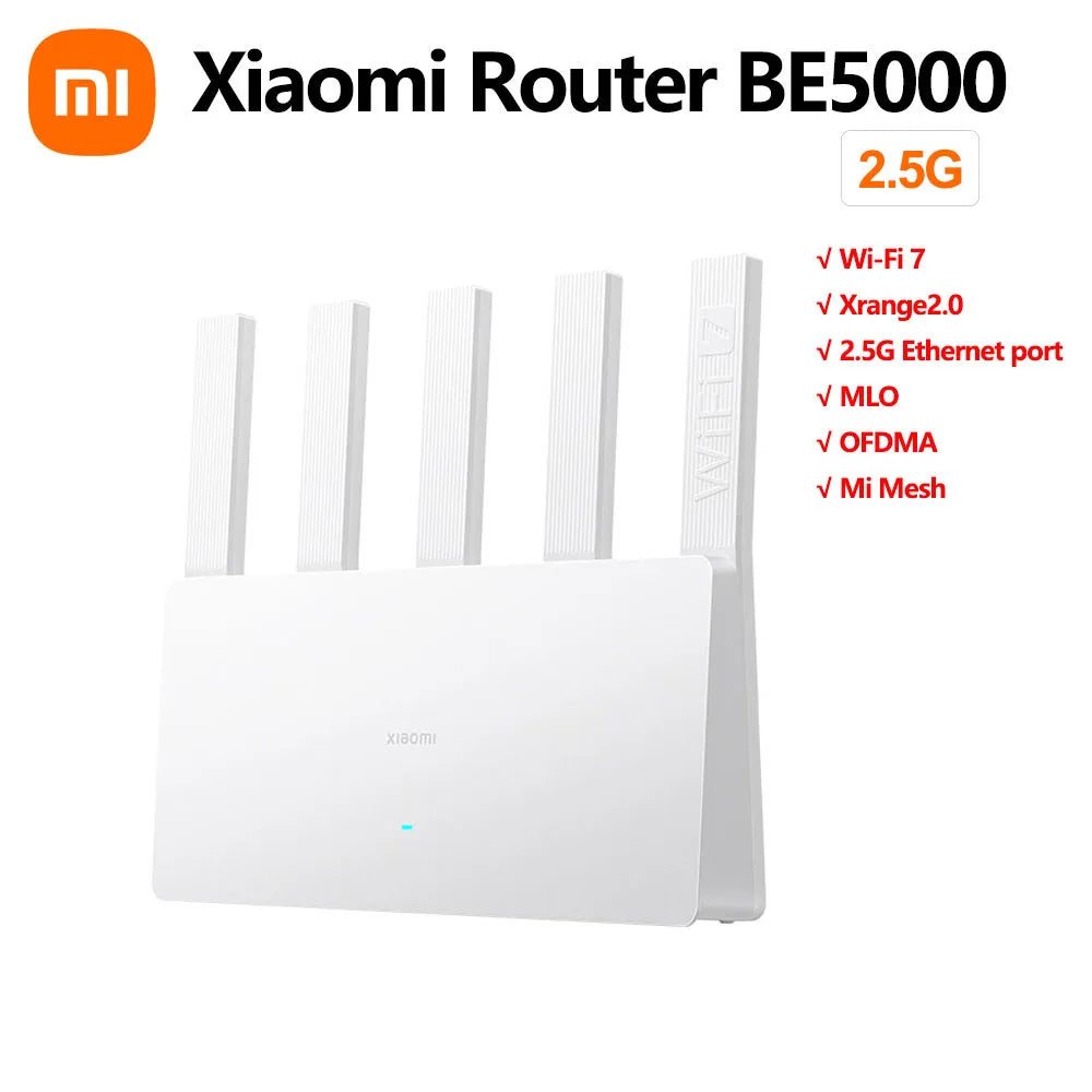 Xiaomi Router BE5000 &ndash; Ultra Fast 2.5G WiFi 7 Mesh Network