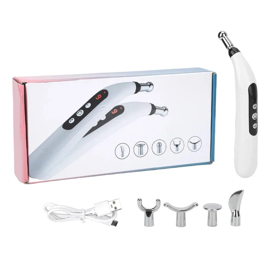 Elektrisk akupunkturpunktmassagepenna för lindring av ryggsmärta 