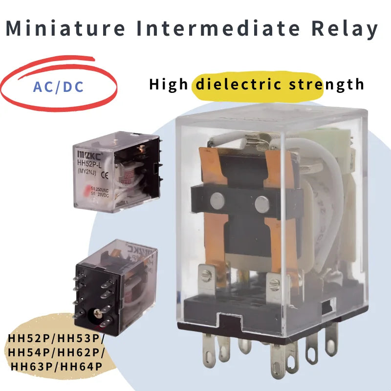 10PCS Miniature Control Relays &ndash; Versatile Compatibility for AC and DC Systems