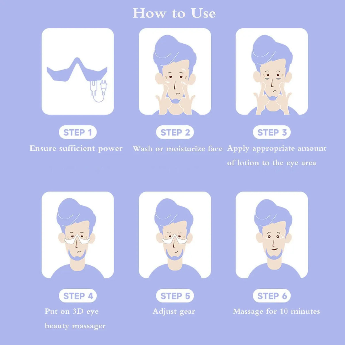 DOCTODD EMS Red Light Eye Massage Device for Dark Circles and Wrinkles