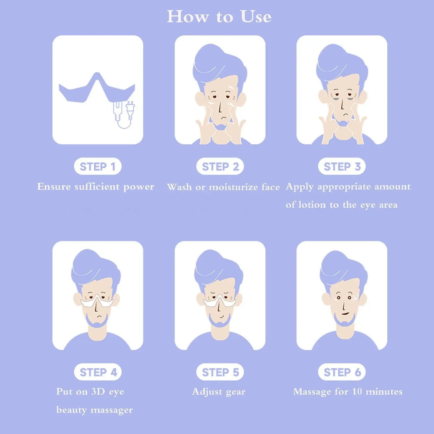 DOCTODD EMS Red Light Eye Massage Device for Dark Circles and Wrinkles