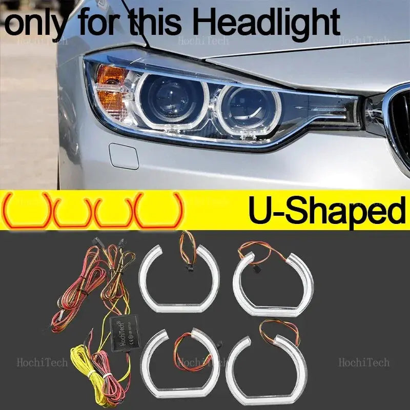 For BMW 3 Series F30 F31 F34 2012-2016 Sequential APP Remote control Muti-colored modes Angel Eyes Ring LED Turn signal by InterCyprus Trading Ltd