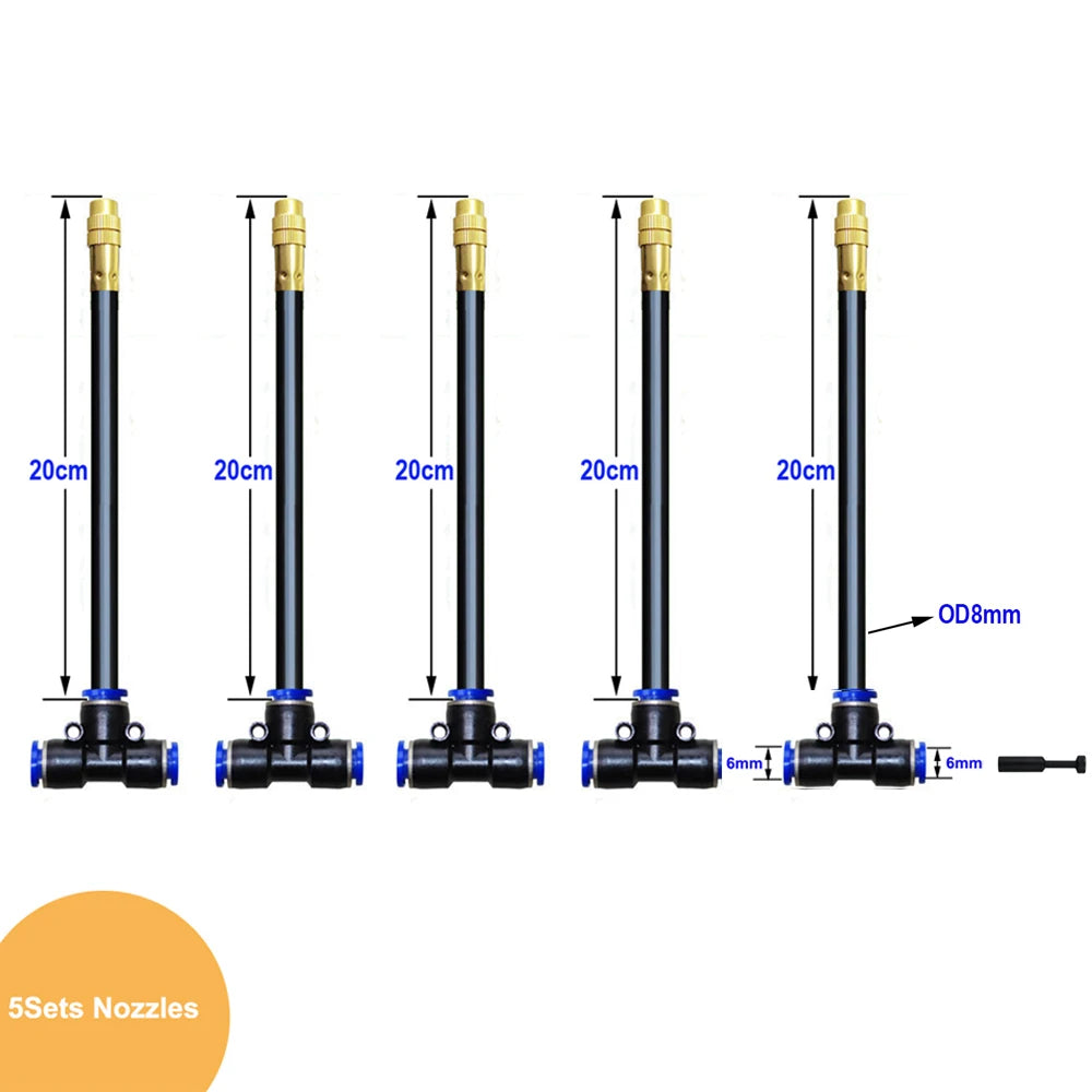 Spray Kit With Copper Nozzles &ndash; 20cm Nozzle Length 5 Nozzle set