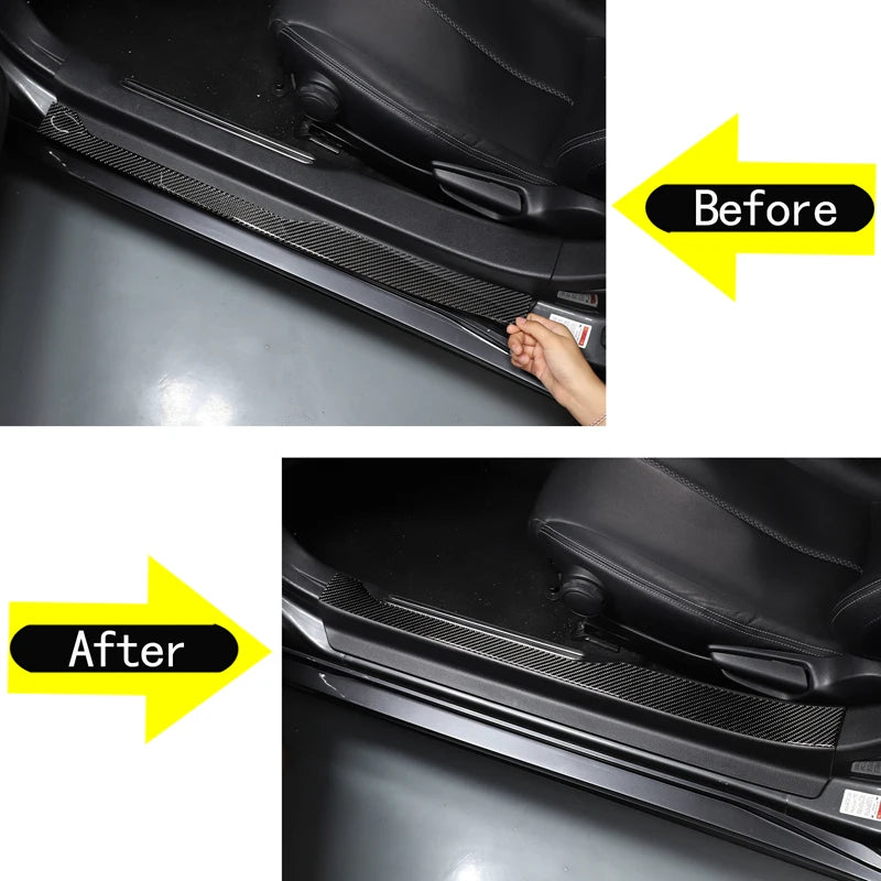 Protezione soglia in fibra di carbonio morbida per MX5 Fiat Abarth 124