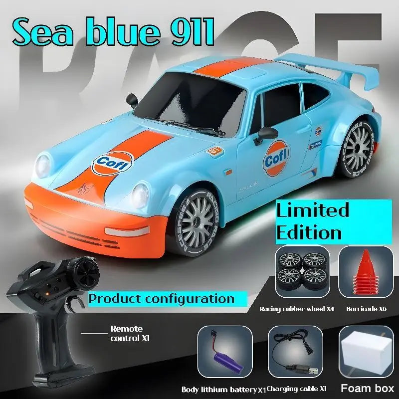 Limited Edition Teranty RC Drift GT 911 Remote Control Car 1:20 Scale Sea blue-Foam box