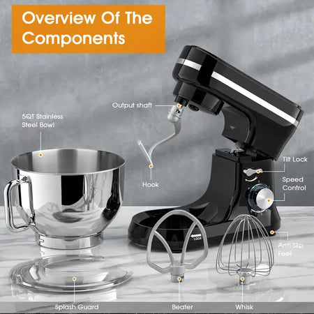 Powerful 1000W Stand Mixer Blender With Bowl And 8 Speeds