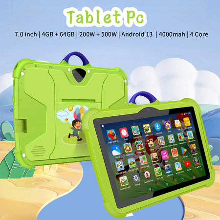 Kids Tablet 7 Inch 5G WiFi Android 13 Quad Core - Ultra Slim