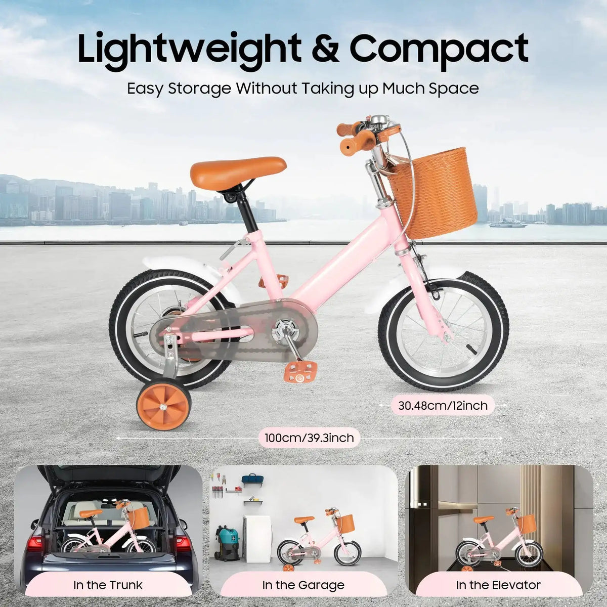 12 Inch Kids Balance Learning Bicycle - Height Adjustable Pink / GERMANY