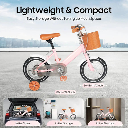 12 Inch Kids Balance Learning Bicycle - Height Adjustable Pink / GERMANY