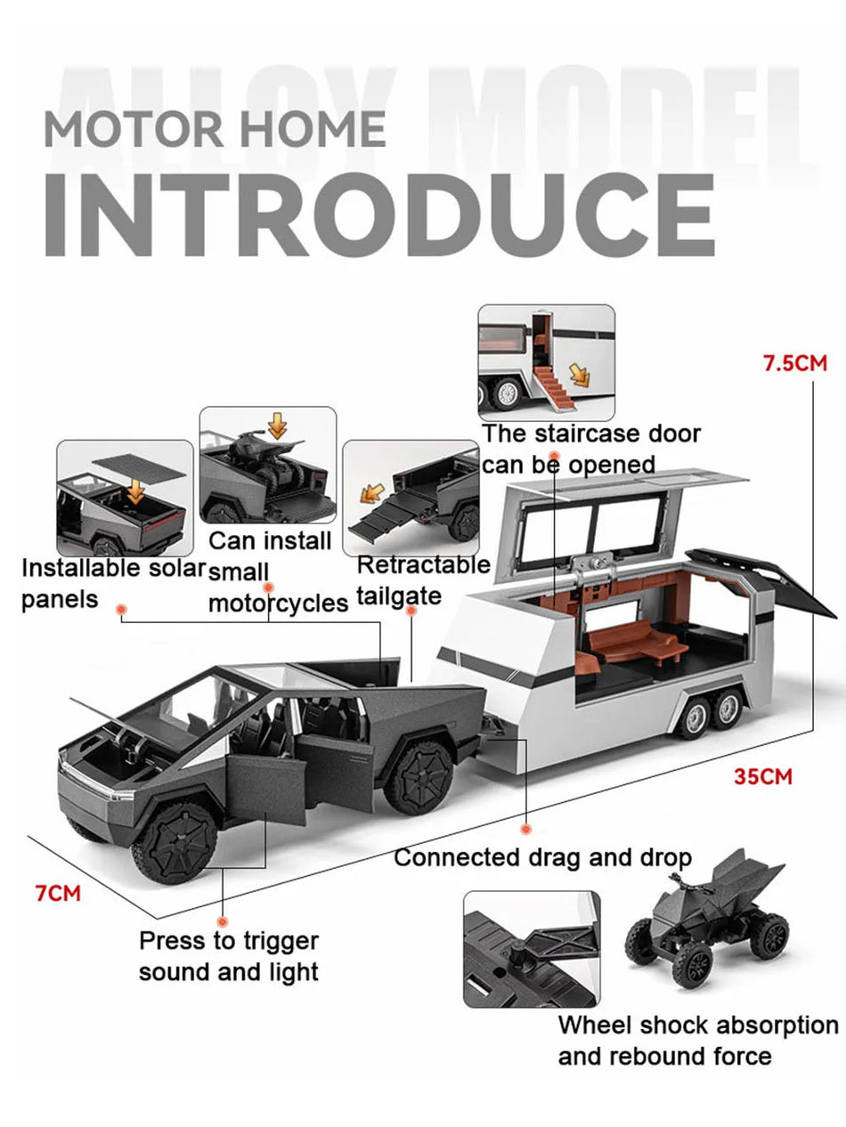 Mașină de jucărie Pickup Diecast 1:32 cu lumini și sunet