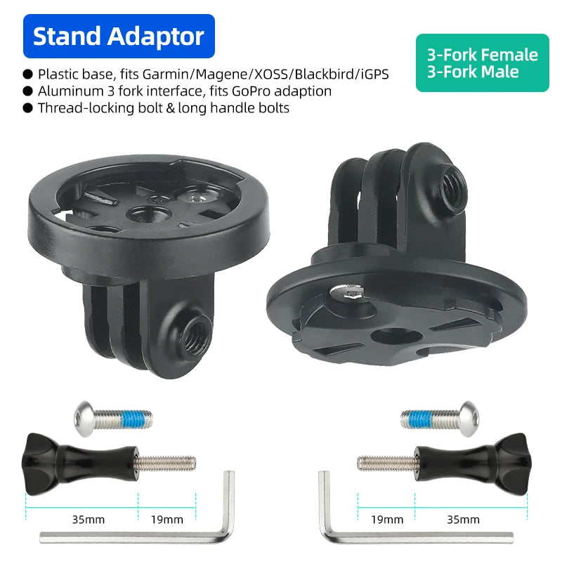 Bike Computer Bracket Adaptor &ndash; Durable Aluminum Alloy Design 3Plug M 3Plug F GM / CHINA